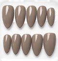 Angela handcrafted press-on nails in nat
